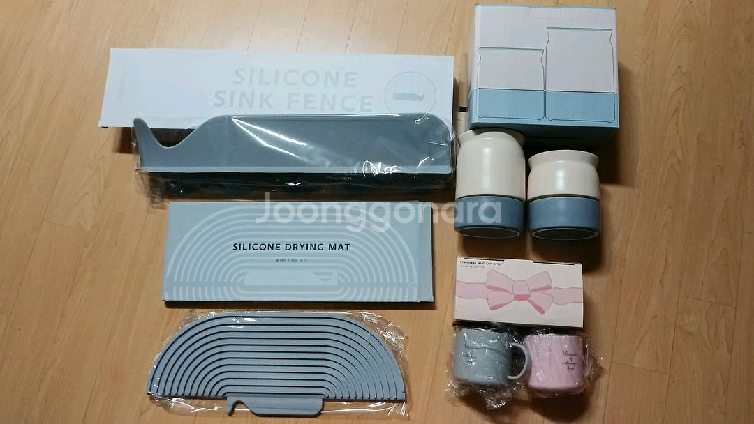 데일리라이크 매트,물막이,수저통,스텐머그컵세트팝니다--0