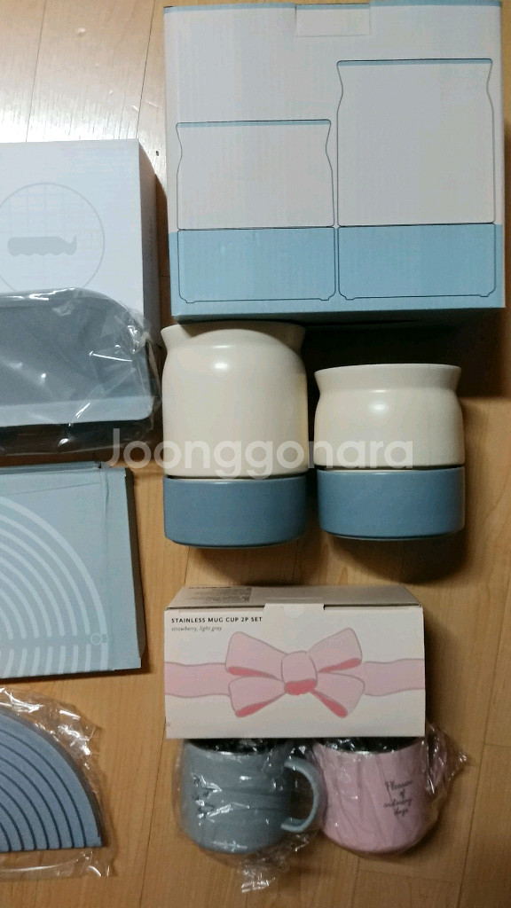 데일리라이크 매트,물막이,수저통,스텐머그컵세트팝니다--1