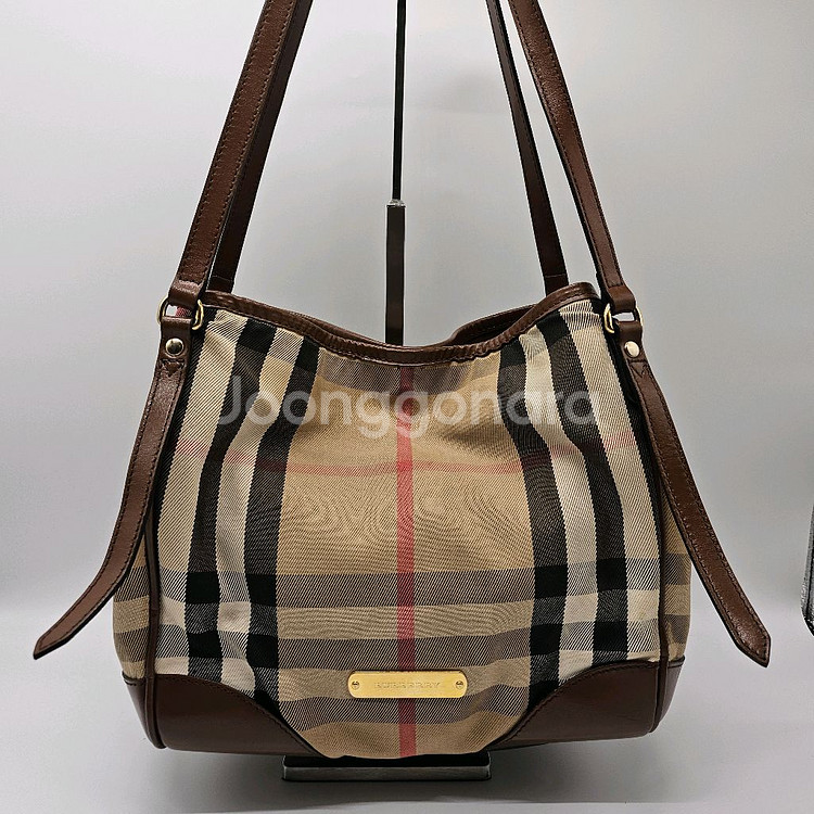 정품 버버리 캔버스 캔더버리 숄더백--1