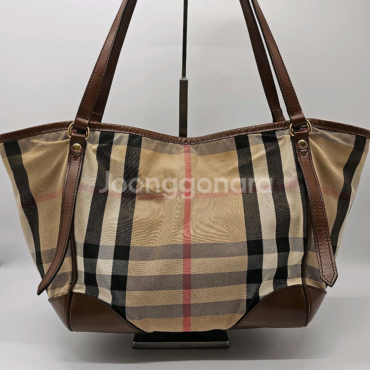 정품 버버리 캔버스 캔더버리 숄더백--3