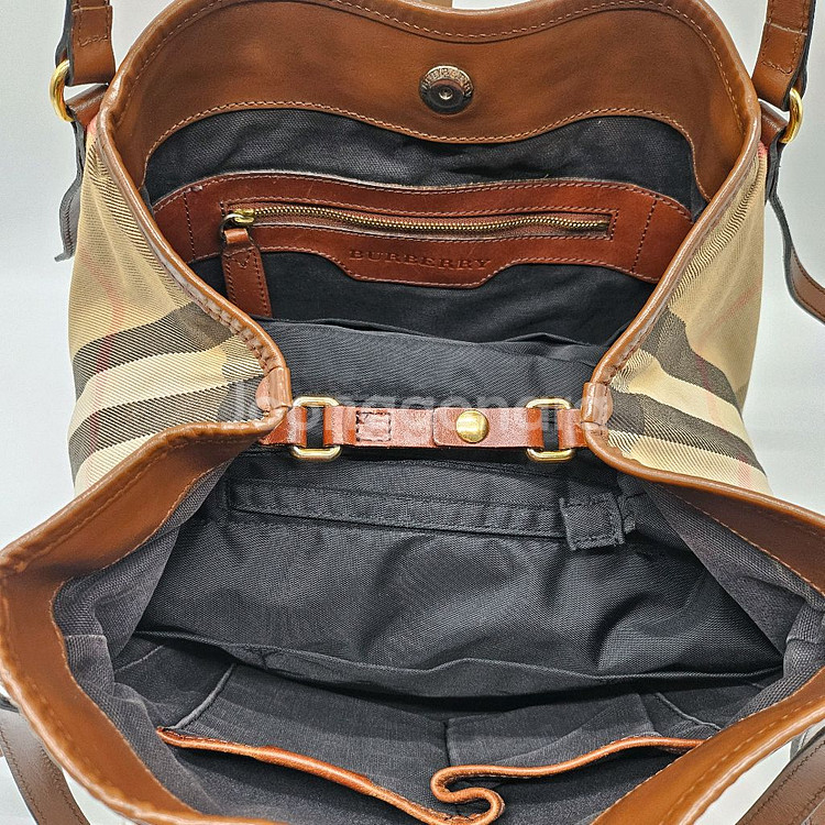 정품 버버리 캔버스 캔더버리 숄더백--9