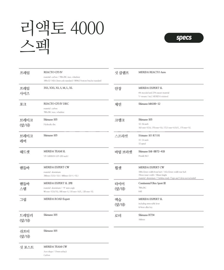메리다 리액토 4000 25년식 완전새상품--5