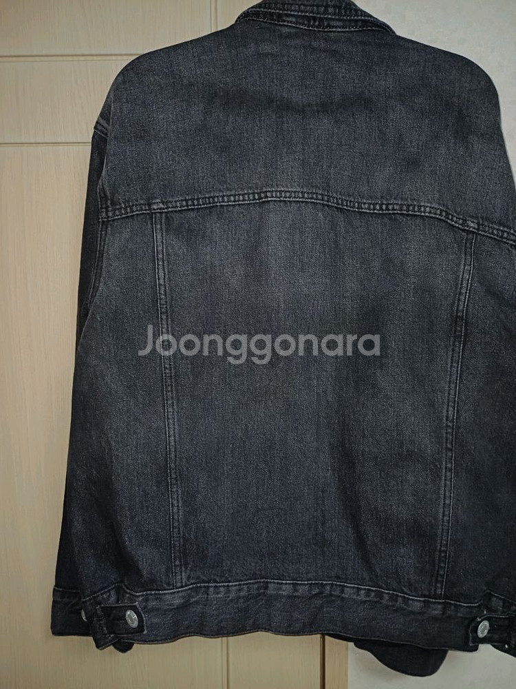 h&m 흐앤므 흑청 데님 트러커 자켓--1
