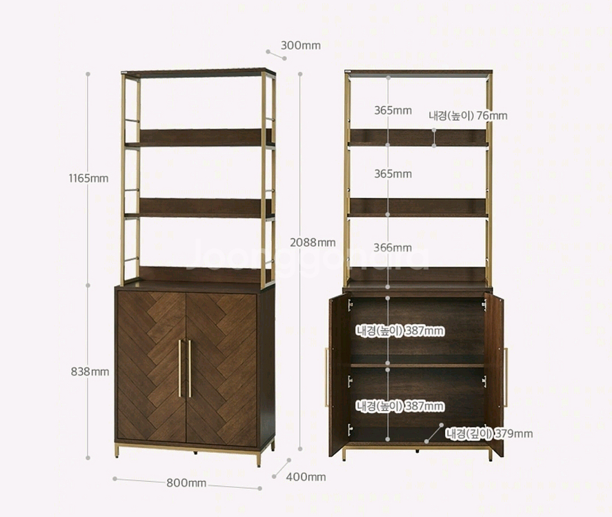 까사미아 서재가구(책상+책장)--3