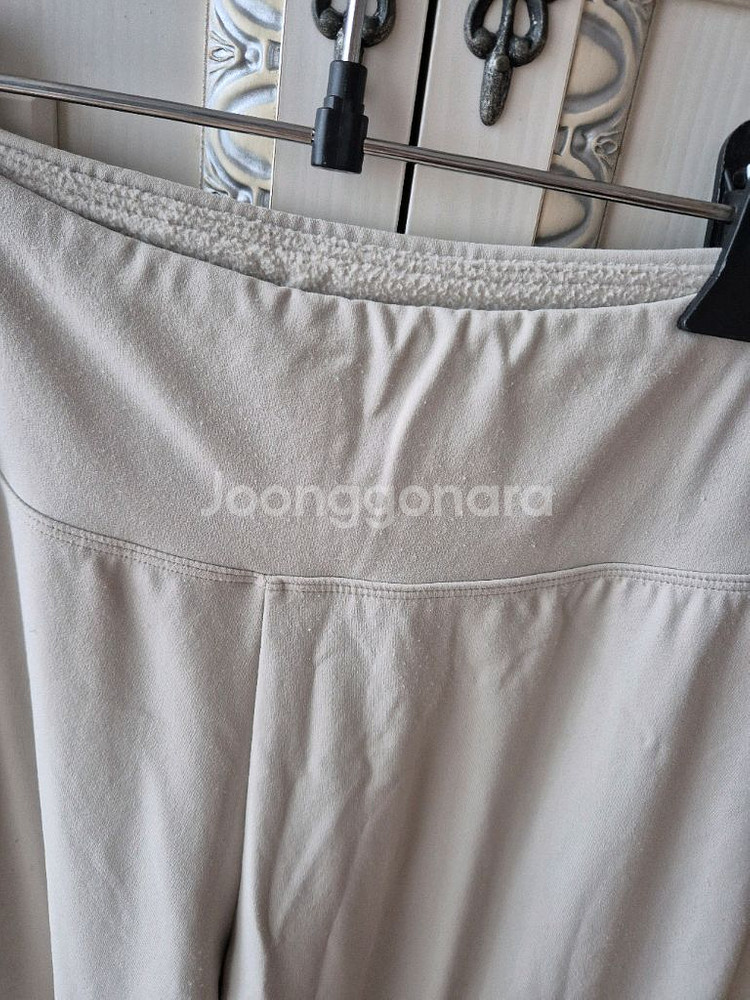 안다르 에어웜 기모 와이드 레깅스 오트베이지 롱 M사이--6