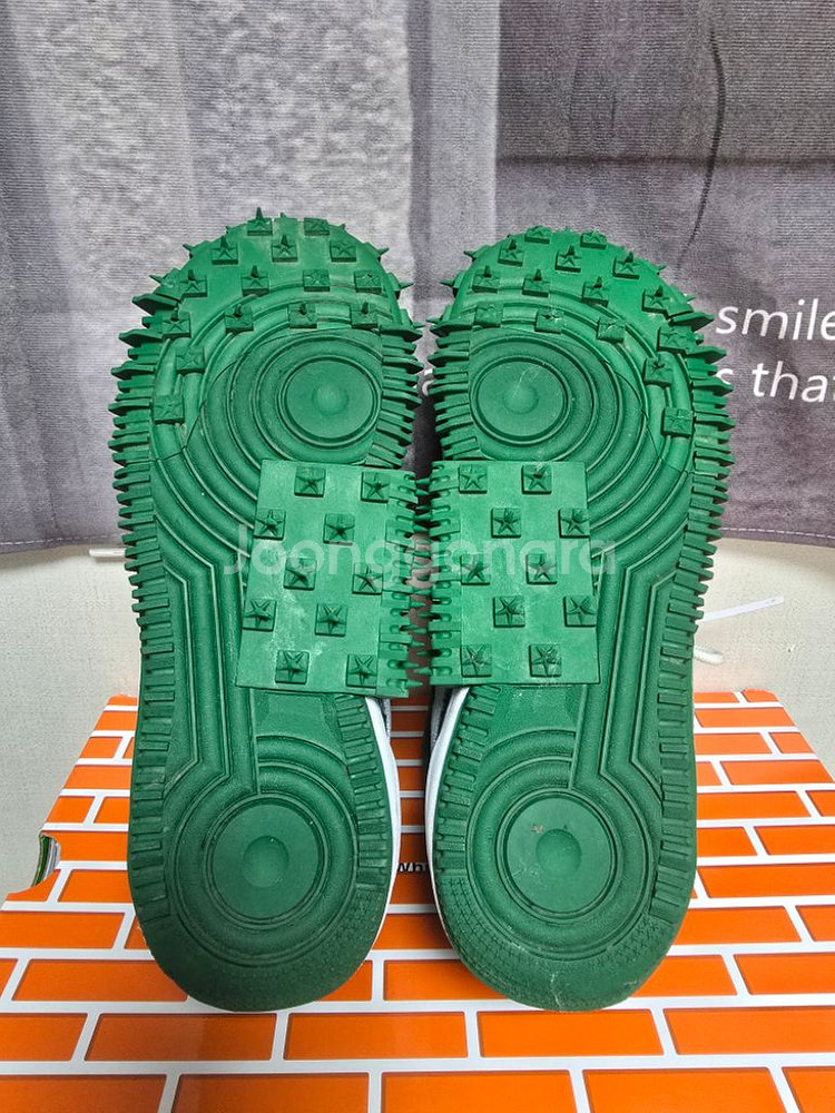 나이키 X 오프화이트 에어포스 1 미드SP래더파인그린--4