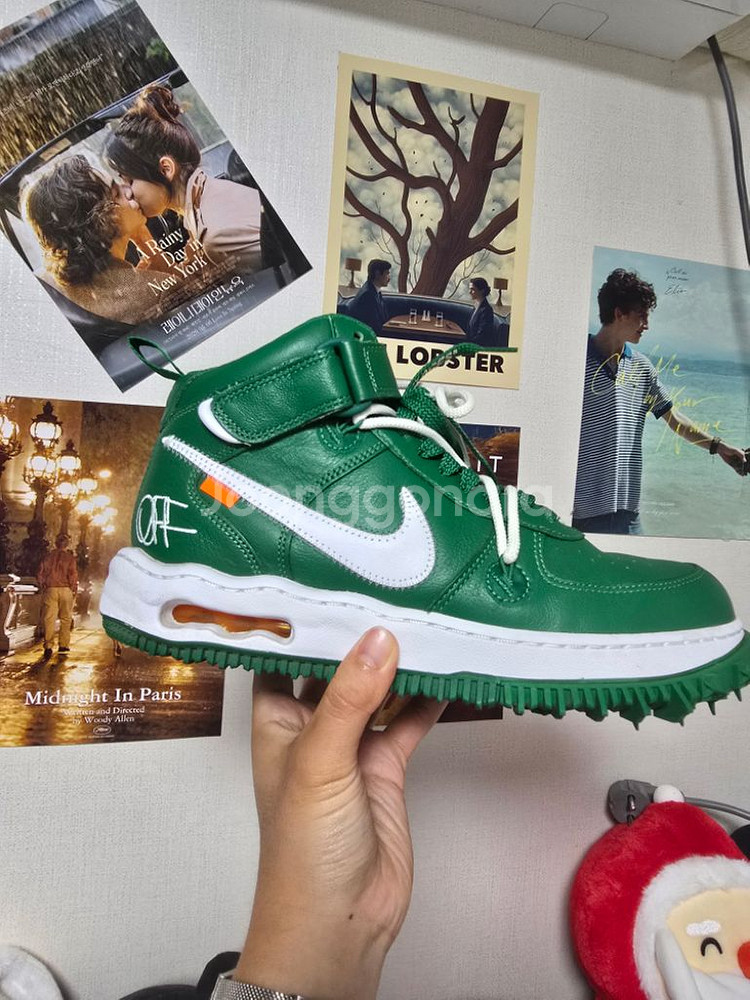 나이키 X 오프화이트 에어포스 1 미드SP래더파인그린--6