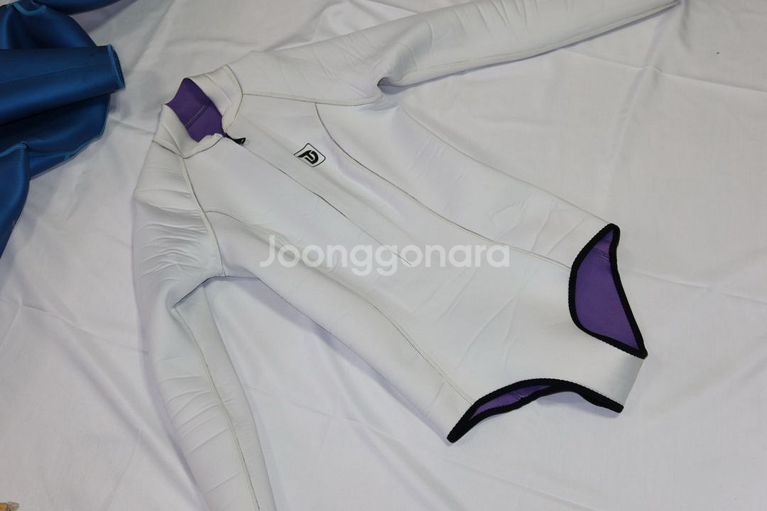 트루다이브 문화이트 집업 컷오프 프리다이빙슈트 2mm--1
