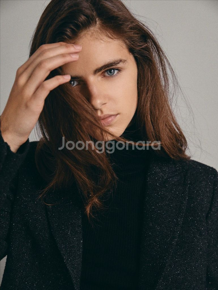 마시모두띠 슬림핏 멜란지 헤링본 블랙 울 팬츠--3