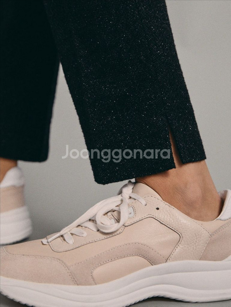 마시모두띠 슬림핏 멜란지 헤링본 블랙 울 팬츠--4