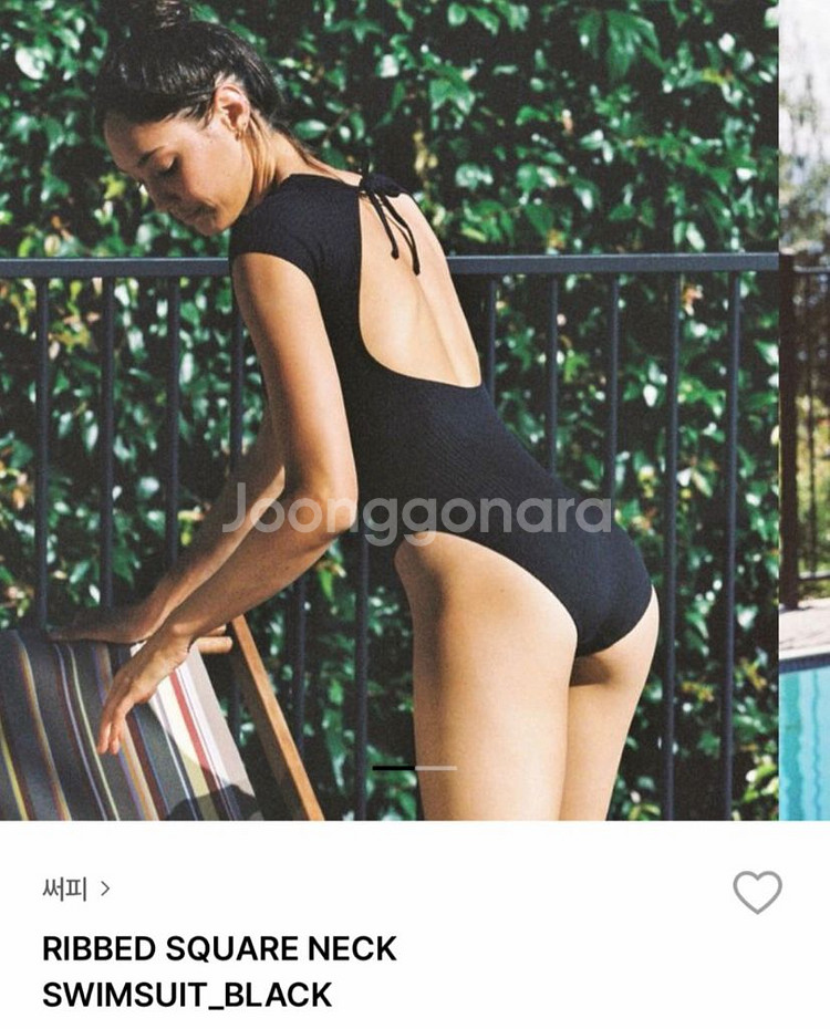 써피 수영복 RIBBED SQUARE NECK SWIM--0