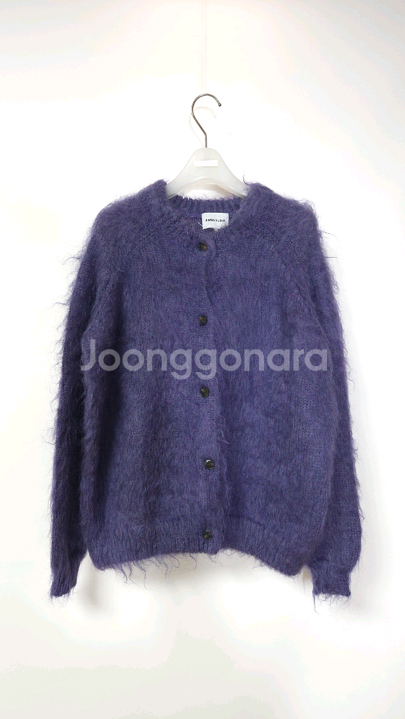 빔바이롤라 퍼플 모헤어 루즈핏 가디건 M사이즈--0