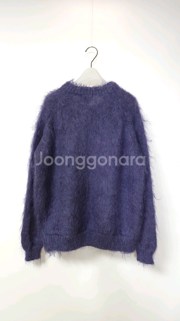 빔바이롤라 퍼플 모헤어 루즈핏 가디건 M사이즈--4