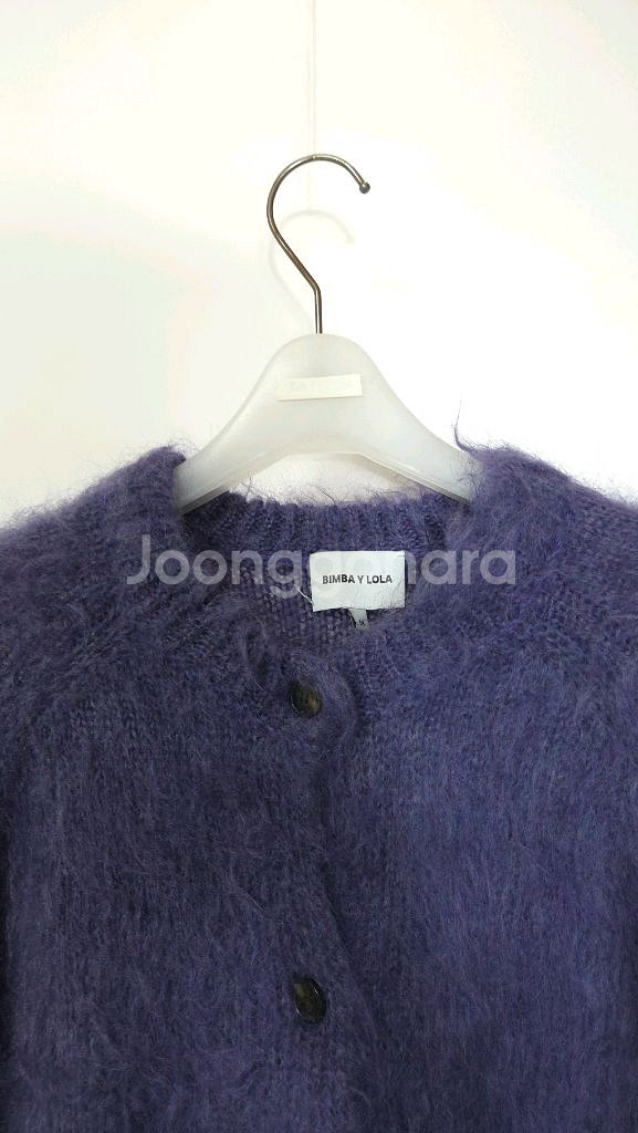 빔바이롤라 퍼플 모헤어 루즈핏 가디건 M사이즈--1