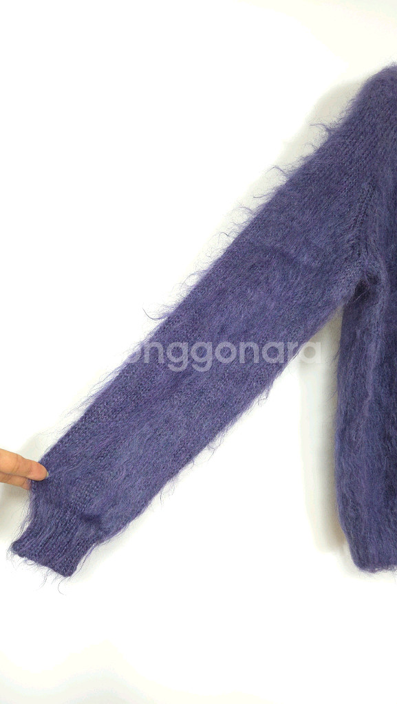 빔바이롤라 퍼플 모헤어 루즈핏 가디건 M사이즈--3