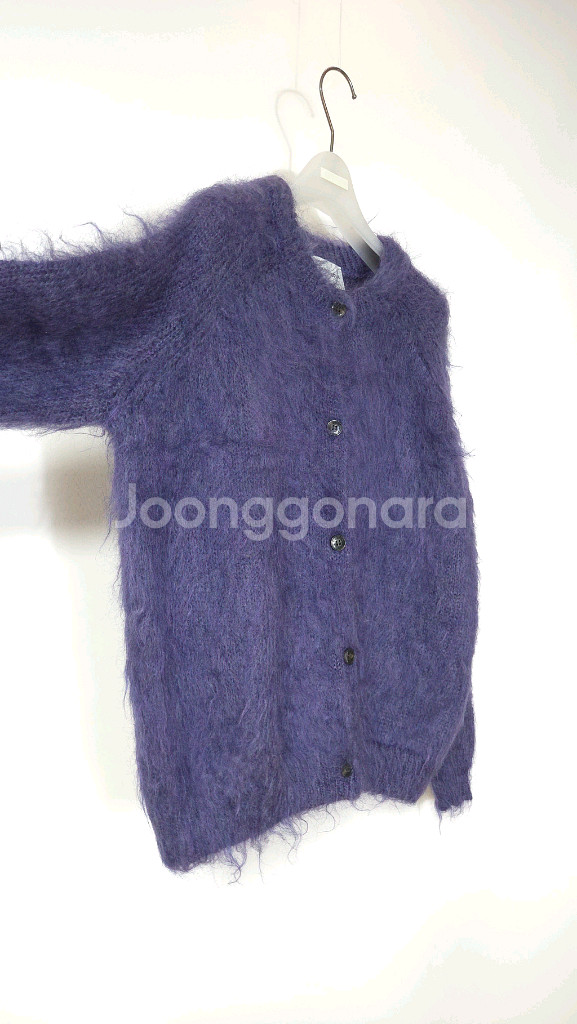 빔바이롤라 퍼플 모헤어 루즈핏 가디건 M사이즈--2