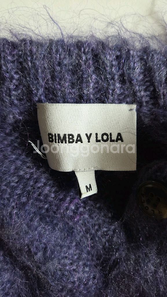 빔바이롤라 퍼플 모헤어 루즈핏 가디건 M사이즈--6