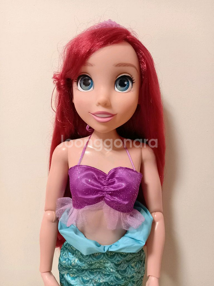 (택포)정품 디즈니 인어공주 에리얼 30주년기념/ 구체관절인형/ 베이비돌--0