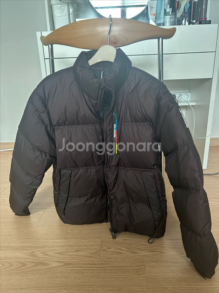 살로몬 컨투어 패딩 여성용 초콜렛 s사이즈--0