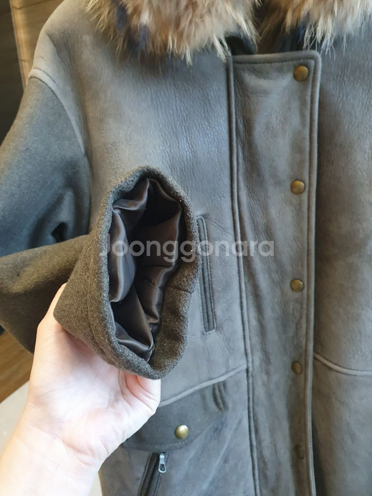 이브살로몬 정품 리얼양가죽 무스탕 코트 66~77--8