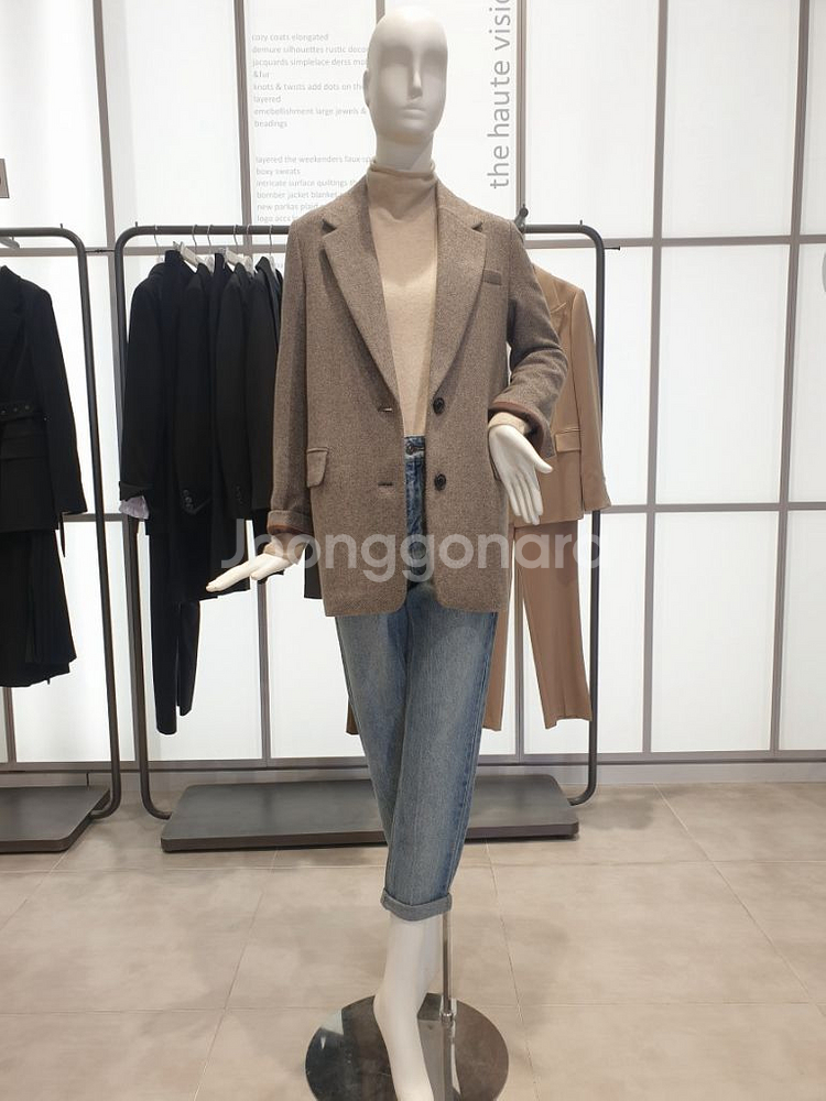 ZOOC 주크 헤링본 울자켓 택도 안 뗀 새상품--1