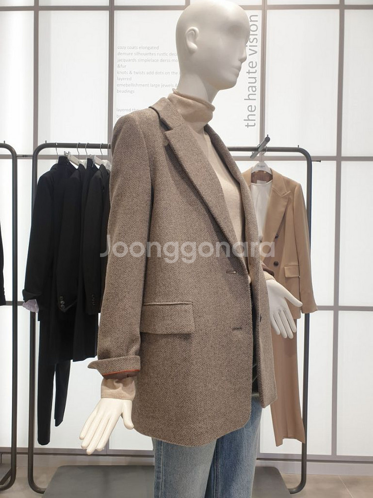 ZOOC 주크 헤링본 울자켓 택도 안 뗀 새상품--2