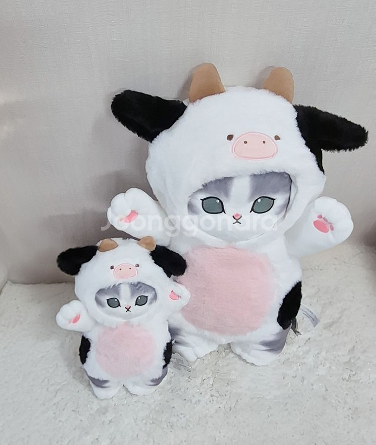 새상품 대형 모프샌드 젖소 코스튬 모후산도 고양이 인형--2