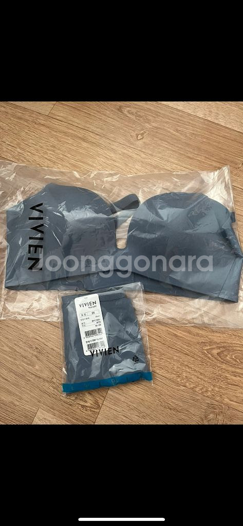 비비안 노와이어 브라팬티 세트--5