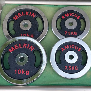 (중고)아놀드형 따라잡기 바벨원판 팝니다(35kg)