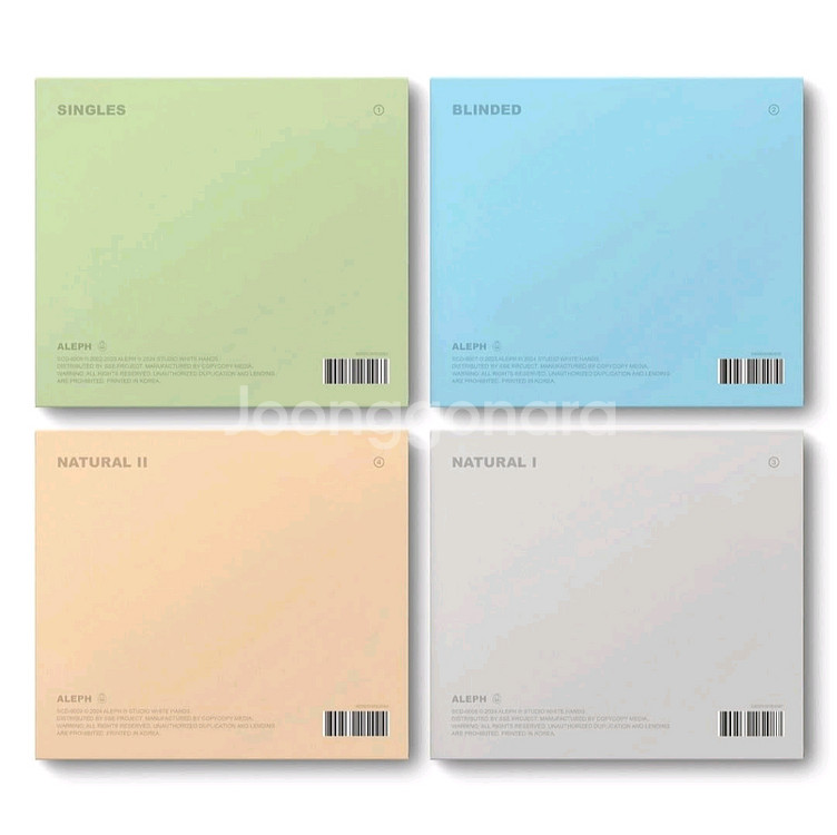 알레프 한정판 CD 미개봉 4종 일괄 엽서세트 포함--3