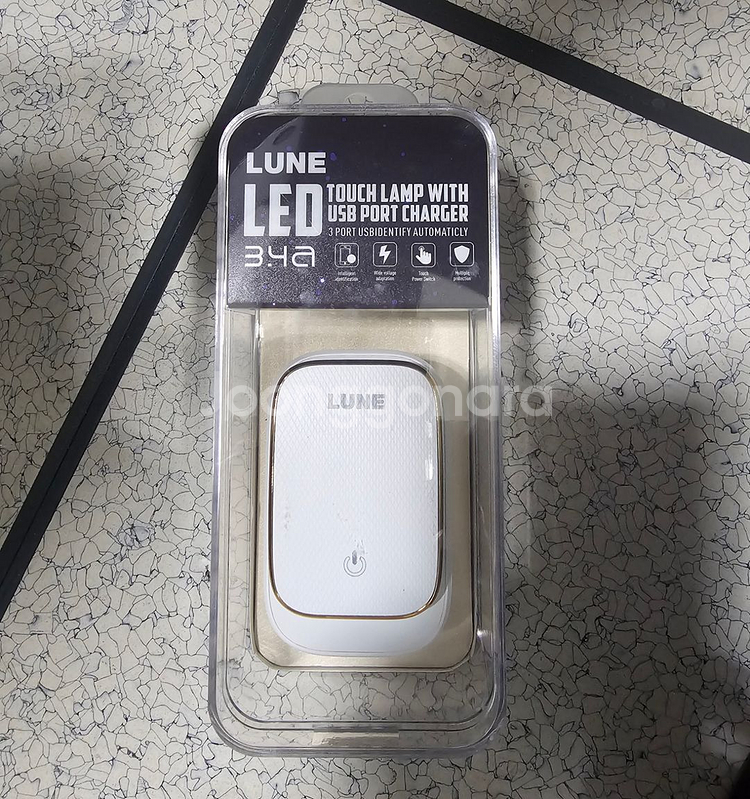 [미개봉·미사용] USB 3포트 충전기 (LED무드등)--0