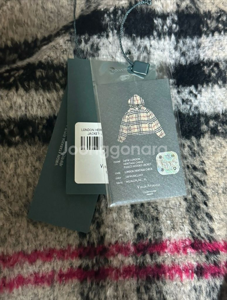 언더마이카 런던 헤리티지 체크 후리스 자켓--3
