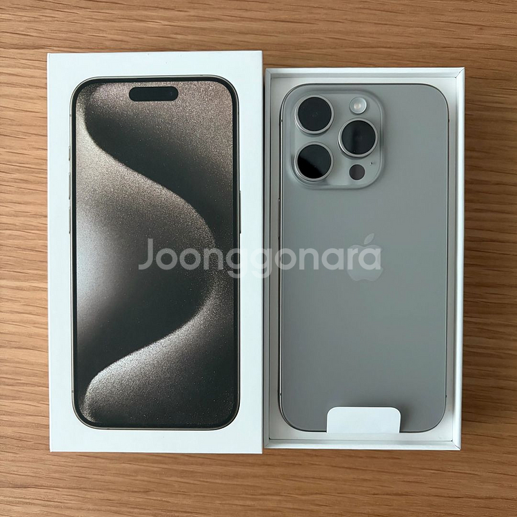 [리퍼미사용] 아이폰 15프로 256GB 네츄럴 티타늄--0