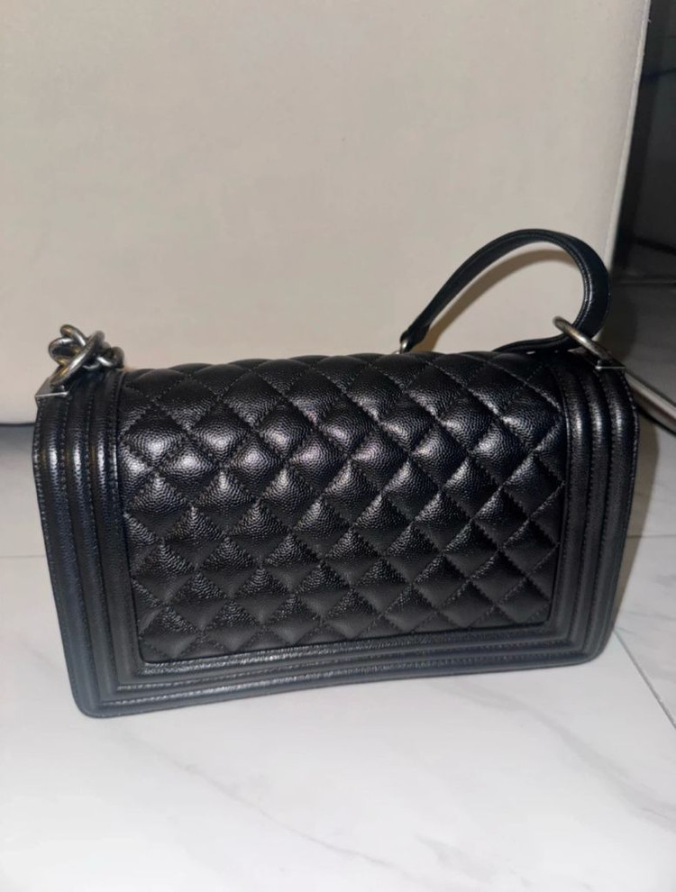 샤넬 보이백 미디움 빈티지 은장--1