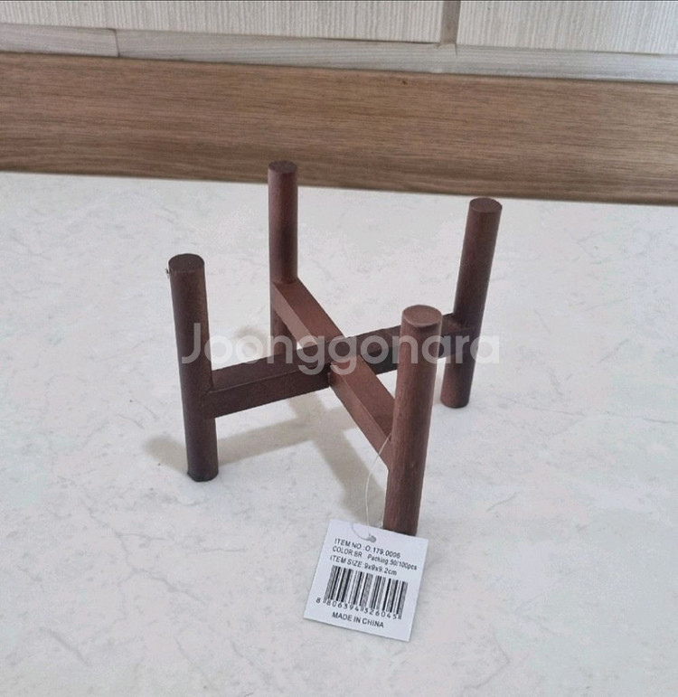 나무 원목 우드 화분 받침대 선반 2개 일괄 새상품--2