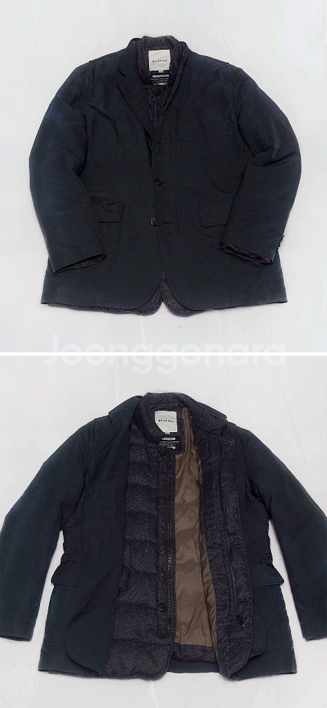 빈폴 피그먼트워싱 디테처블 구스다운 패딩 투인원 자켓--2