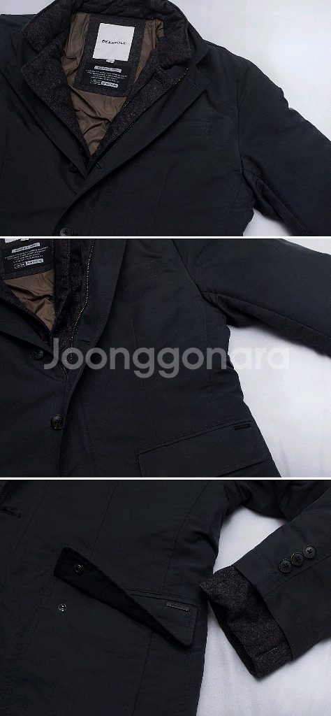 빈폴 피그먼트워싱 디테처블 구스다운 패딩 투인원 자켓--7