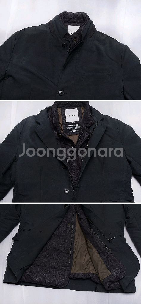 빈폴 피그먼트워싱 디테처블 구스다운 패딩 투인원 자켓--4