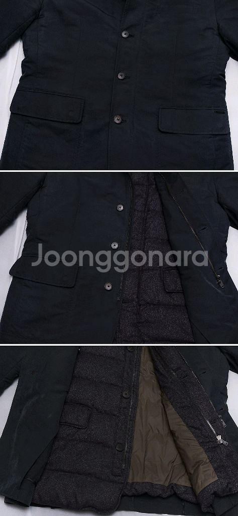 빈폴 피그먼트워싱 디테처블 구스다운 패딩 투인원 자켓--5