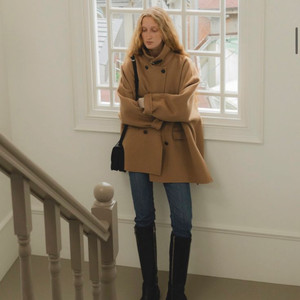 유메르 모엘 캐시미어 더블 코트 카멜 15프로 할인