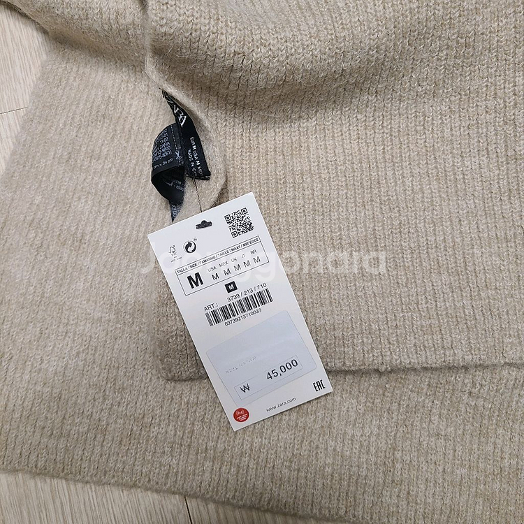 (미착용) 자라 후드머플러 니트머플러--3