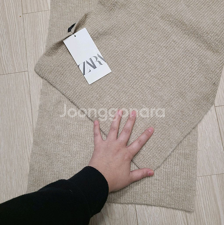 (미착용) 자라 후드머플러 니트머플러--4