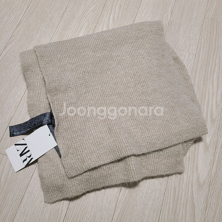 (미착용) 자라 후드머플러 니트머플러--5