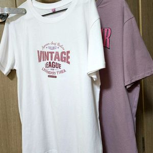 프린팅 반팔 티셔츠 2개 set