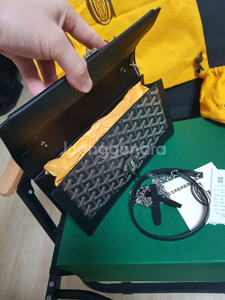 고야드 크로스백 듀셰스 마리 캐롤라인 백 블랙--4