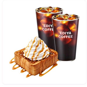 이디야 아메리카노 2잔 허니카라멜 브레드