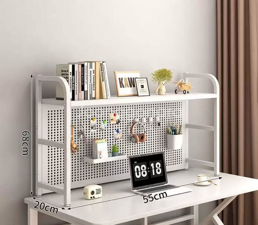 화이트 철제 2단 책장판매합니다--0