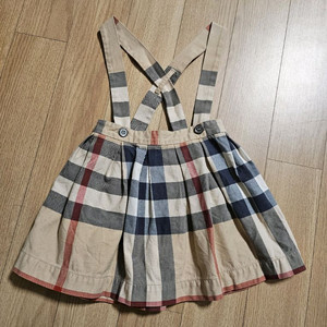 버버리 키즈 멜빵 치마 18M