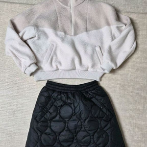 클로브 겨울 골프복 패딩치마 후리스