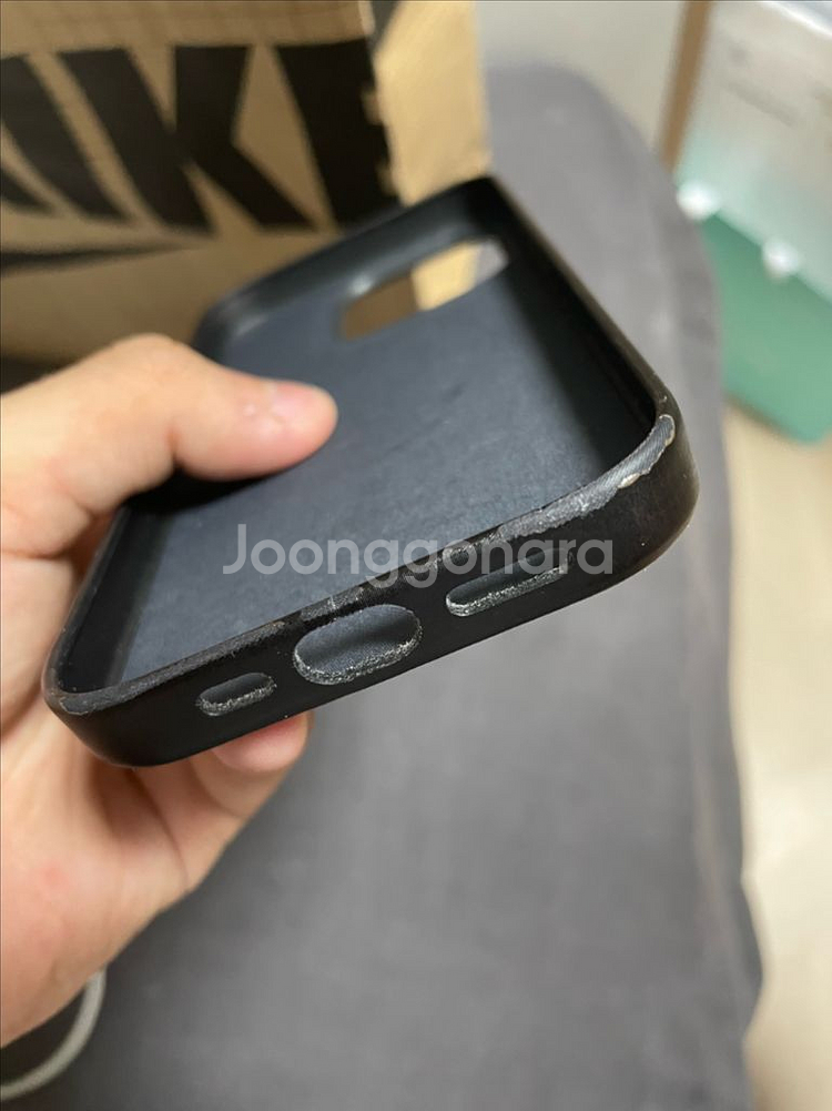 애플 정품 아이폰15프로 파인우븐 케이스(블랙) 판매--2